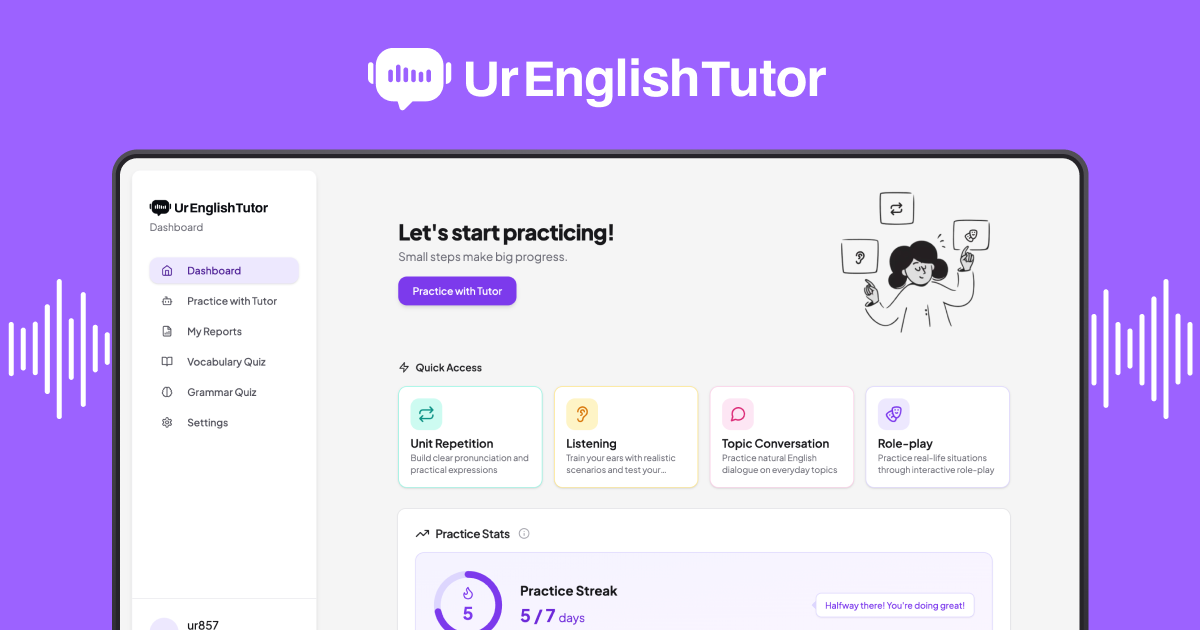 Ur English Tutor screenshot 1